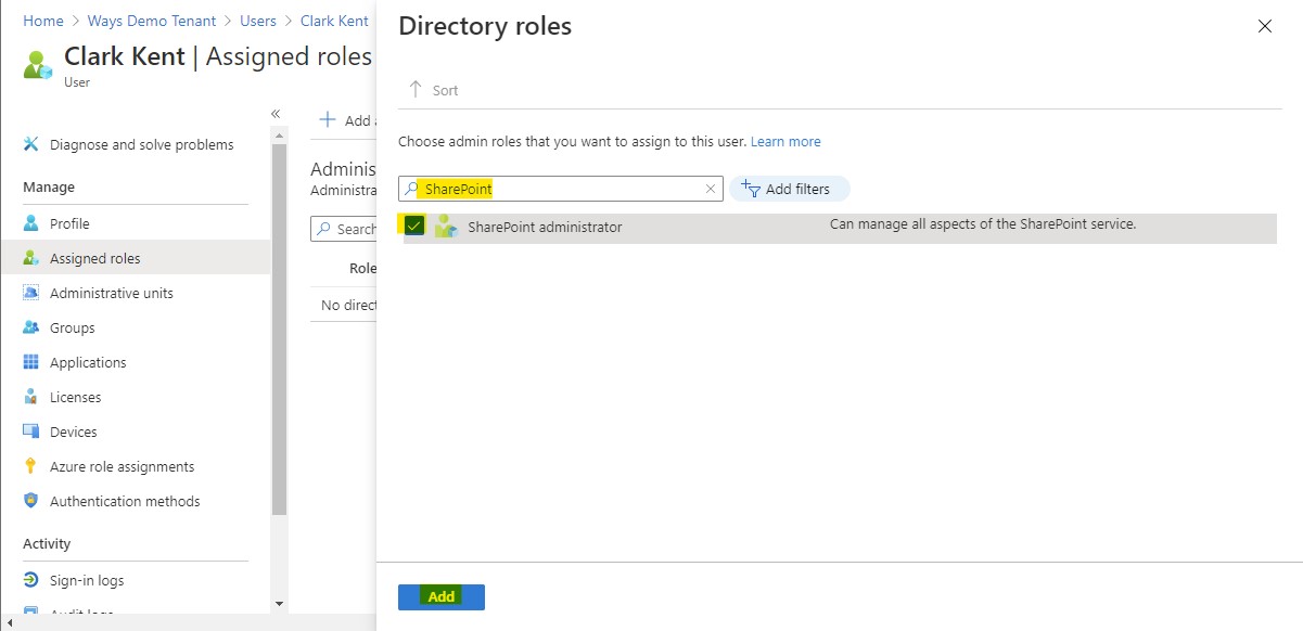 Assign a role in Azure