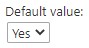 Default value for Yes No columns