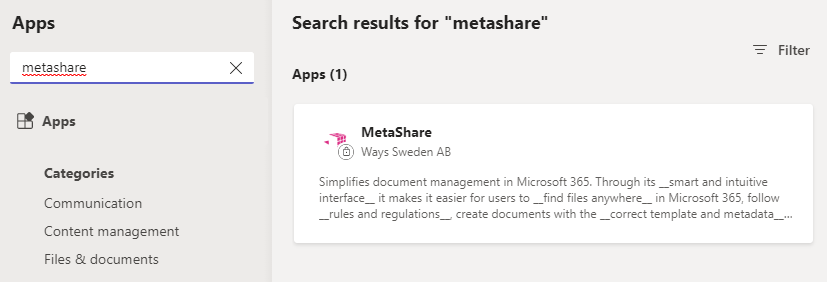 MetaShare app found