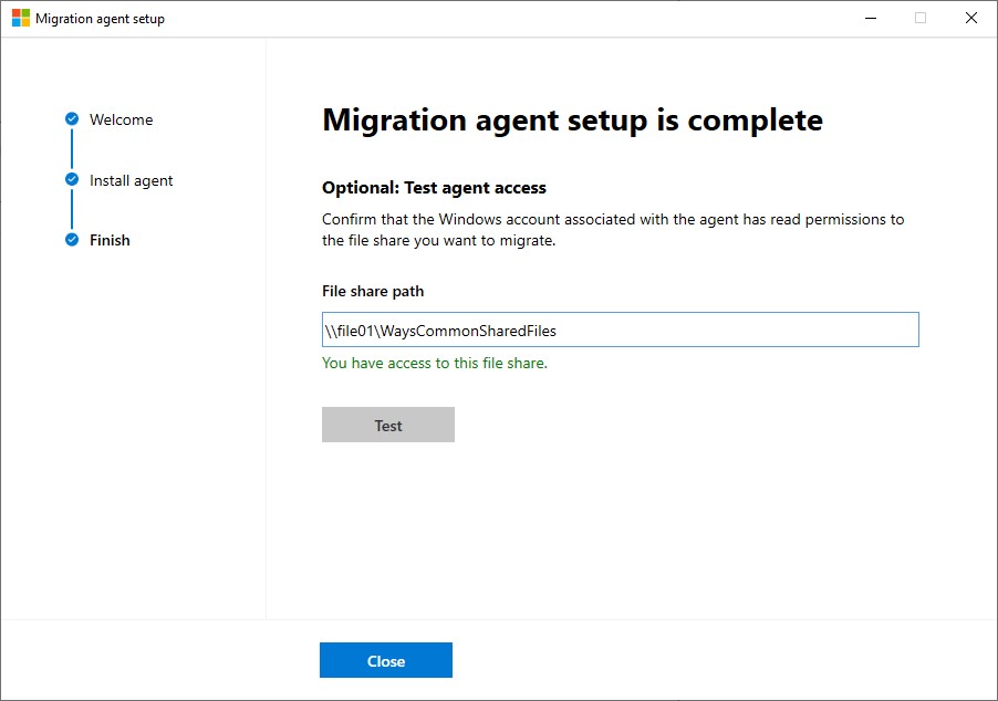 Migration agent - step 3