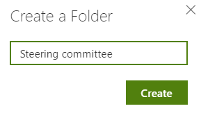 Give the folder a meaningful name
