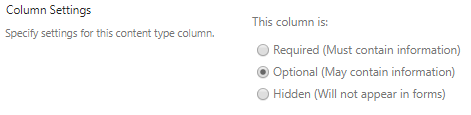 Change a columns status