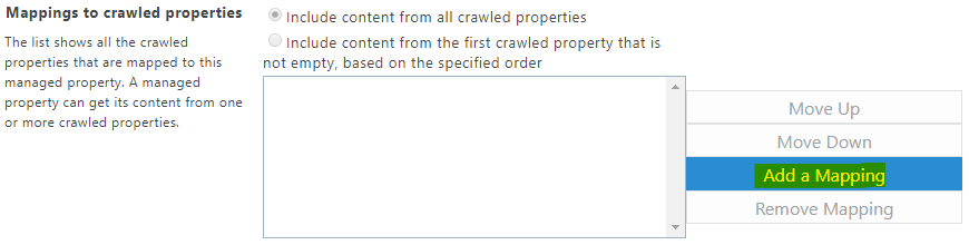 Add mappings to crawled properties