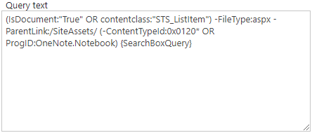 The customized search query