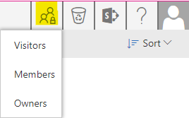 workspace's Groups icon
