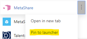 Pin to launcher