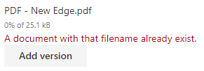 MetaShare's file-name conflict message