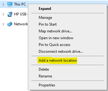 Add a network connection