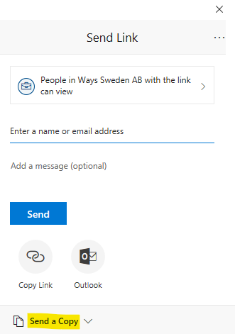 Select the "Send a Copy" option in the bottom of the form